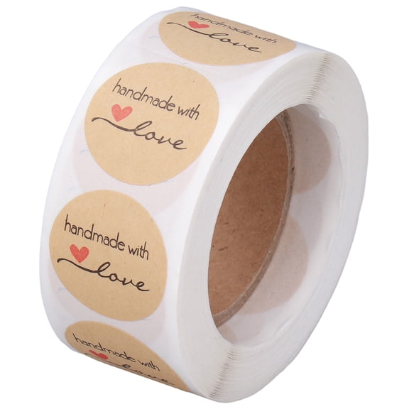 7cm Round Kraft Labels, Strong Adhesive, Ideal For Crafts, Food  Bake Sales, 500 Count