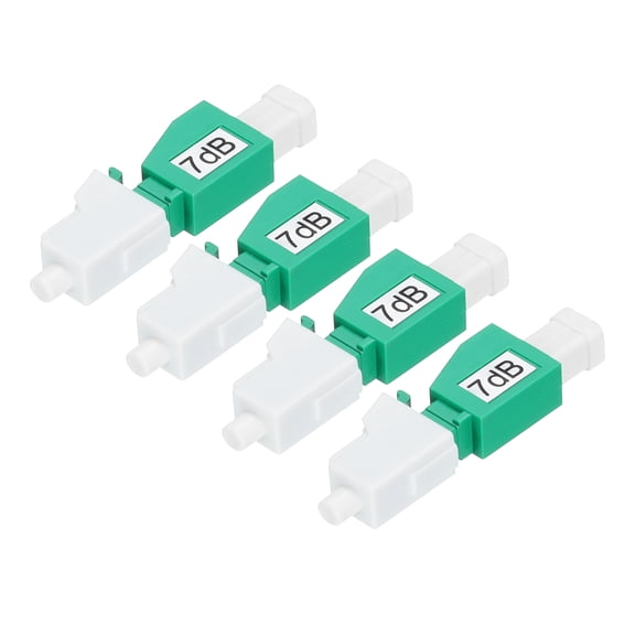 7dB LC/APC Fiber Attenuator, SM Fixed Fiber Optic Attenuator Male to Female for Fiber Optic Transmission Pack of 4