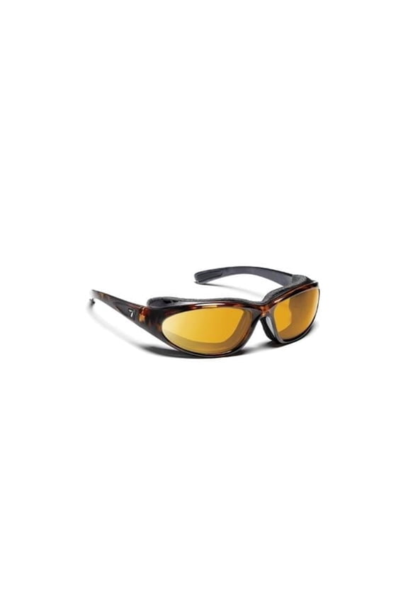 Bora Wind-Blocking Padded Sunglasses for Outdoors, Yellow Lenses, Dark Tortoise