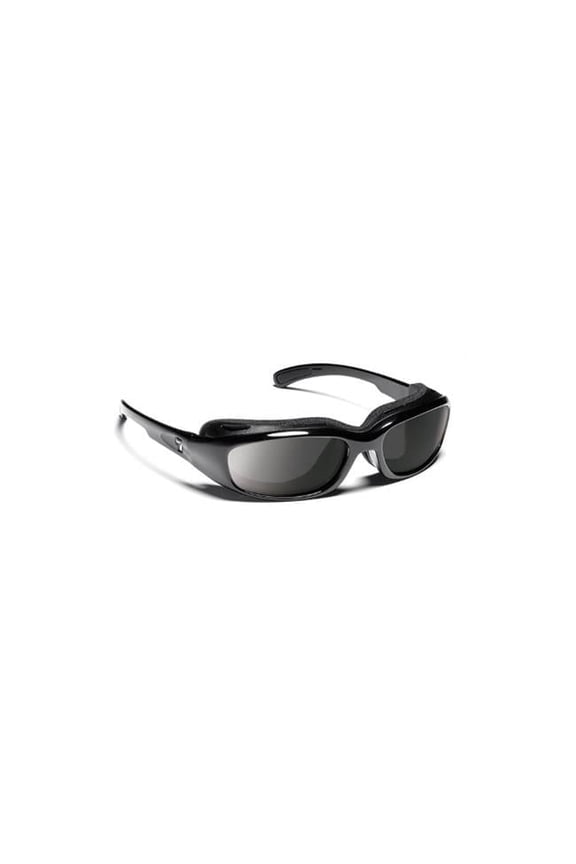 Churada Wind-Blocking Padded Sunglasses for Outdoors, UV400, Gray Lenses, Matte Black, Small & Medium