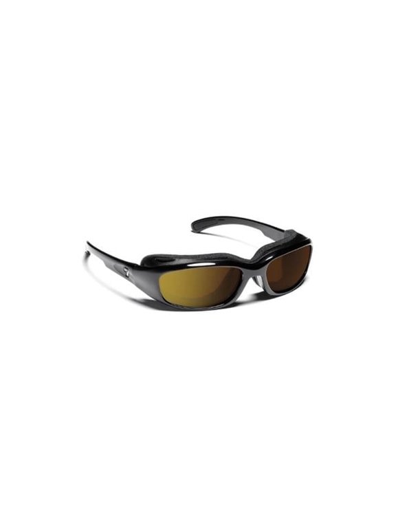 Churada Wind-Blocking Padded Polarized Sunglasses for Outdoors, UV400, Polarized Copper Lenses, Matte Black, Small & Medium