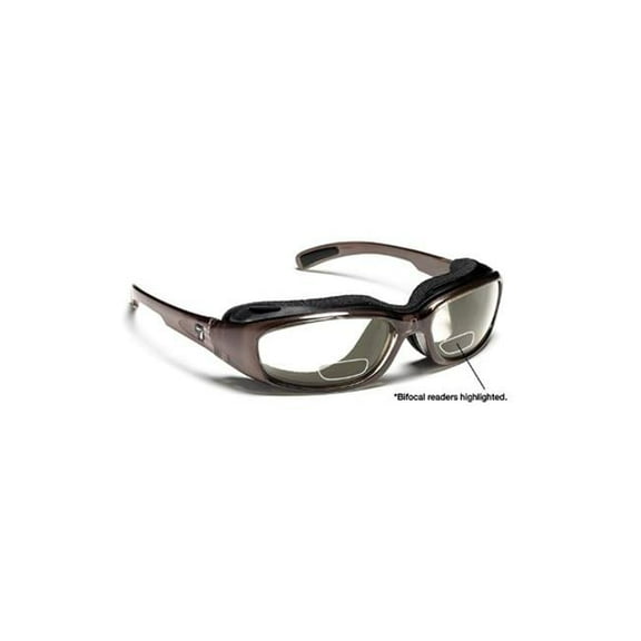 7eye 164440B Churada Sharp View Clear Plus 1.50 Reader Sunglasses- Brown Crystal - Small & Medium