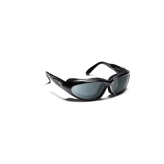 Cape Wind Blocking Padded Foam Photochromic Sunglasses for Outdoors, 100% UVA + UVB Protection, Glossy Black Frame/Clear to Gray Lens