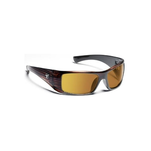 7eye 810654 Shaun Sharp View Polarized Copper Sunglasses, Dark Tortoise - Small & Medium