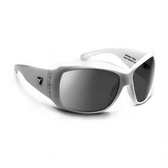 7eye 840046 Natasha Sharp View Gray Sunglasses- Glacier White - Medium & Extra Large