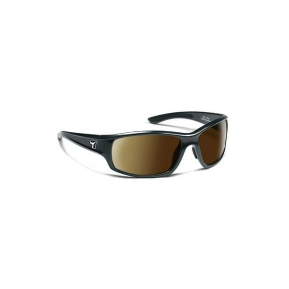 7eye 910354 Rake Sharp View Polarized Copper Sunglasses- Charcoal - Medium & Extra Large