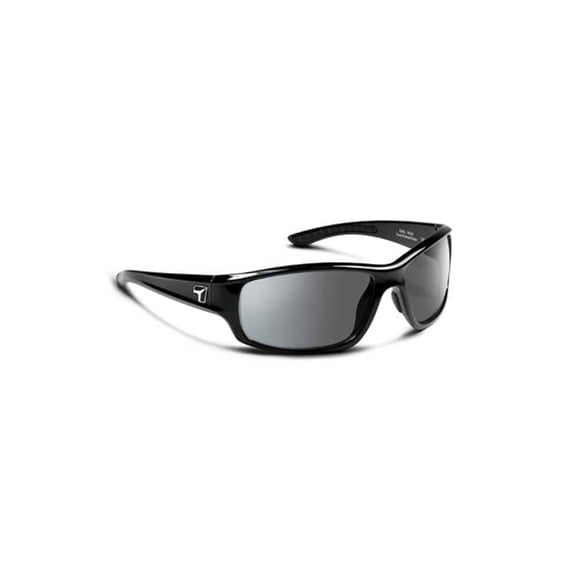 7eye 910517 Rake Photochromic Day Night Eclypse Sunglasses- Glossy Black - Medium & Extra Large