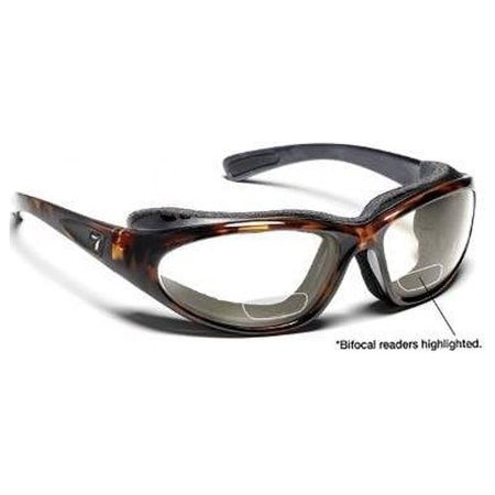 7eye Bora Sharp View Clear Plus 2.00 Reader Sunglasses- Dark Tortoise - Medium & Extra Large