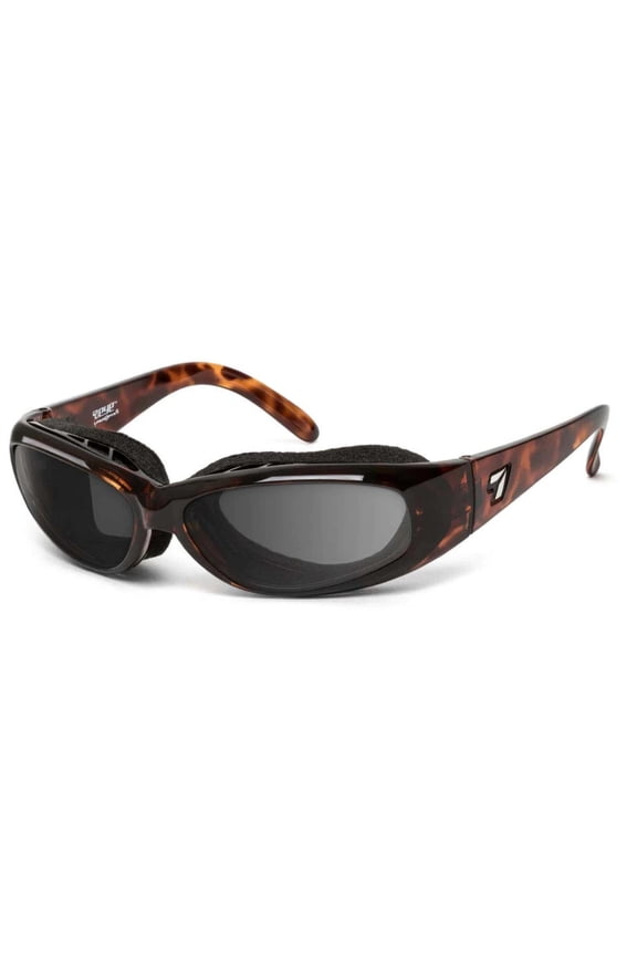 Chubasco Wind Blocking Padded Foam Polarized Sunglasses for Outdoors, 100% UVA + UVB Protection, Dark Tortoise Frame/Polarized Gray Lens