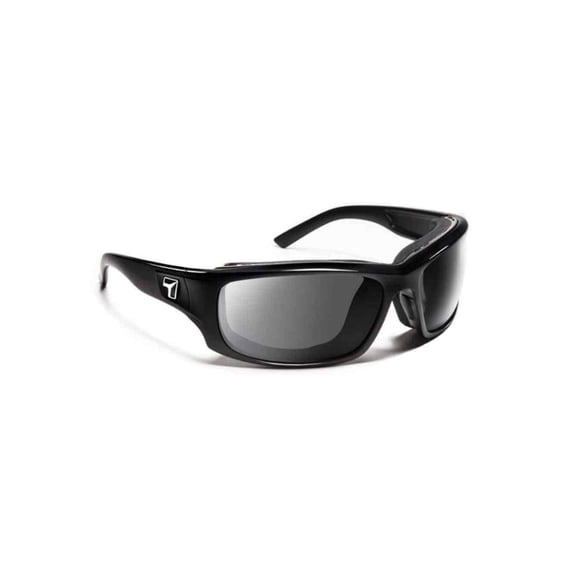 7eye Mens Panhead SharpView Motorcycle Eyewear, Gray Lens / Glossy Black 260541