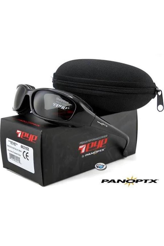 by Panoptx 682153 Rush Metallic Black with SharpView Polarized Gray Lens