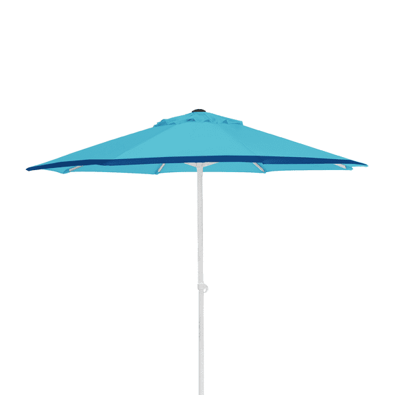 Sun Sea 7 ft Navy/Blue Beach Umbrella, UV Protection, Air Vent, Removable Sand Screw
