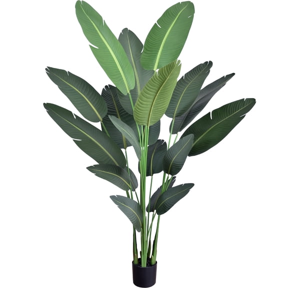 TTdoit 7ft Artificial Bird of Paradise Trees Faux Tree Fake Tropical Floor Potted Artificial Silk Plant for Home Office Indoor
