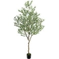 thumbnail image 1 of 7ft Artificial Olive Tree Potted, Faux Indoor Plants with Natural Wood Trunk & Lifelike Fruits, Realistic Tall Fake Tree for Home Office Decor, Housewarming Gifts, 1 of 3