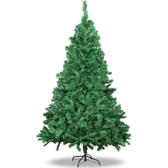 7ft Artificial Spruce Christmas Tree with 1000 Branches and Metal Base