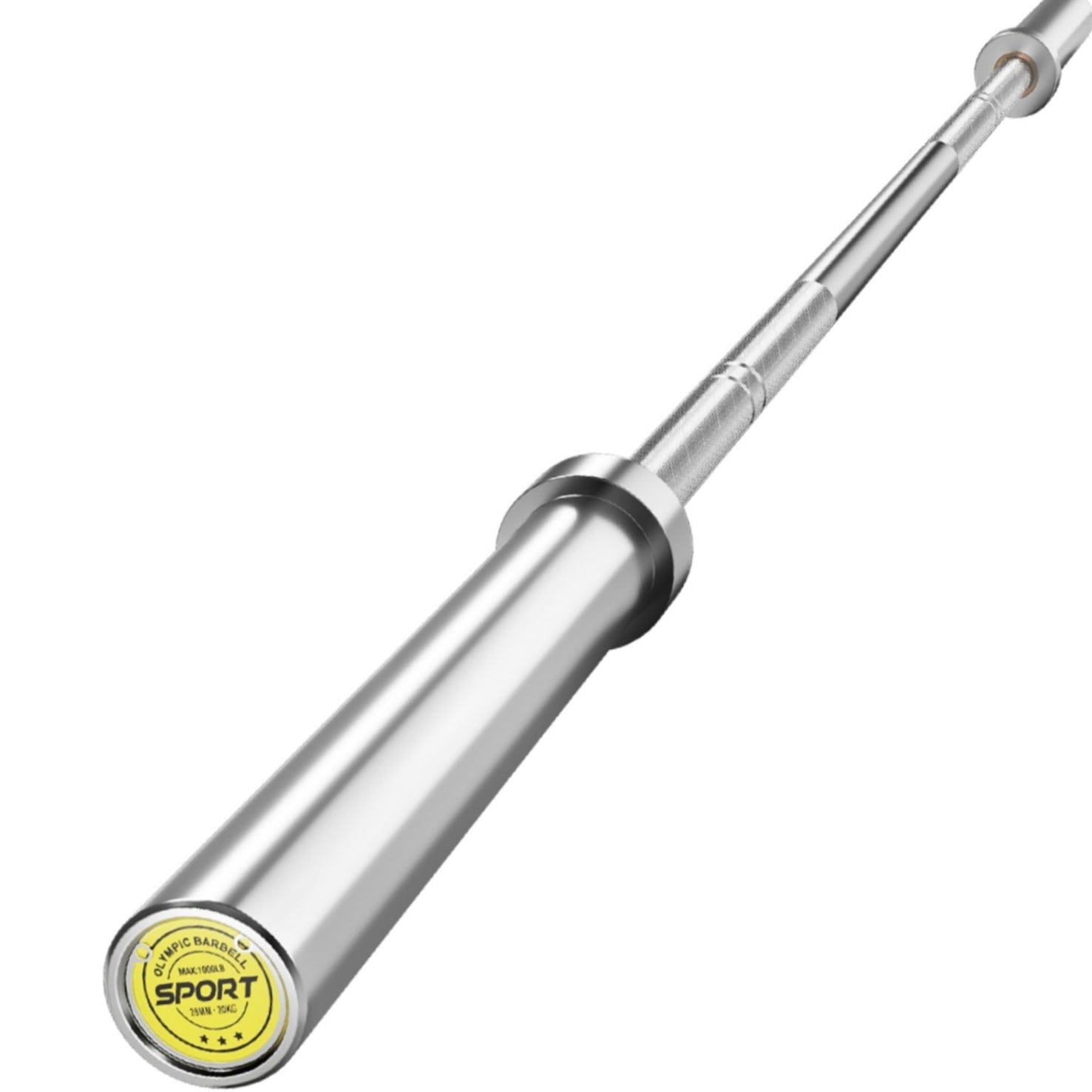 GARVEE 7ft Olympic Barbell,Weight Bar for Weightlifting and Powerlifting 45lb,1000LB High-Capacity,Silver