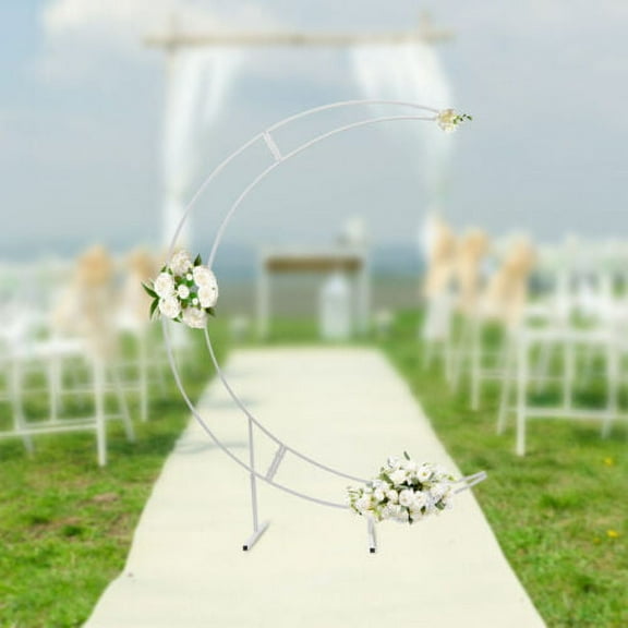 7ft Crescent Moon Wedding Arch Backdrop Stand Flower Rack Party Event Decor