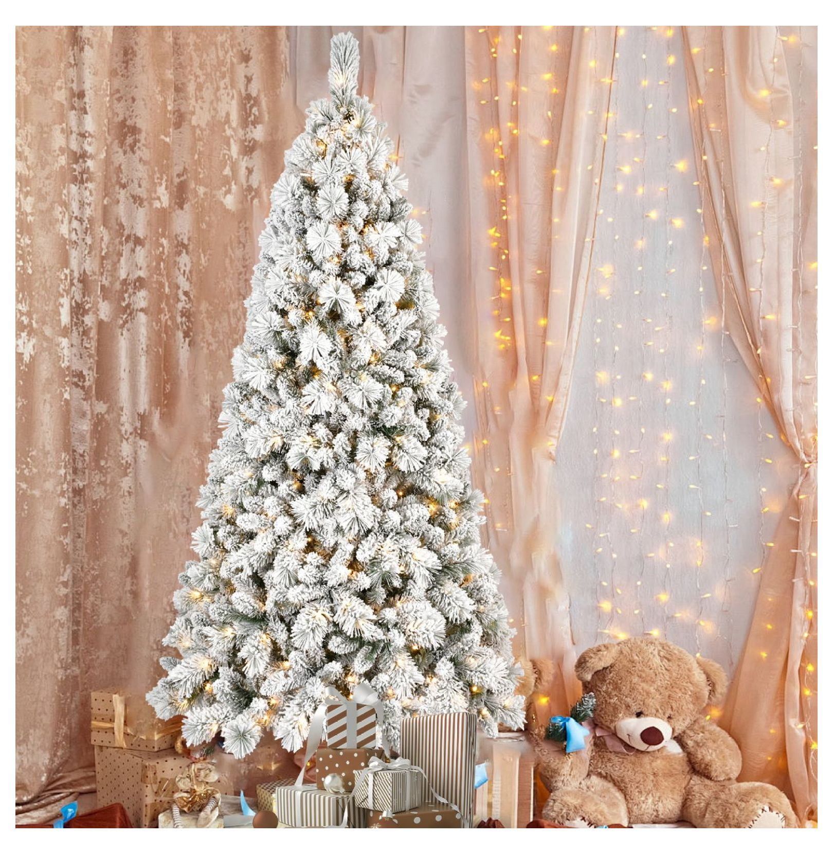 7 Ft Flocked Christmas Treenull