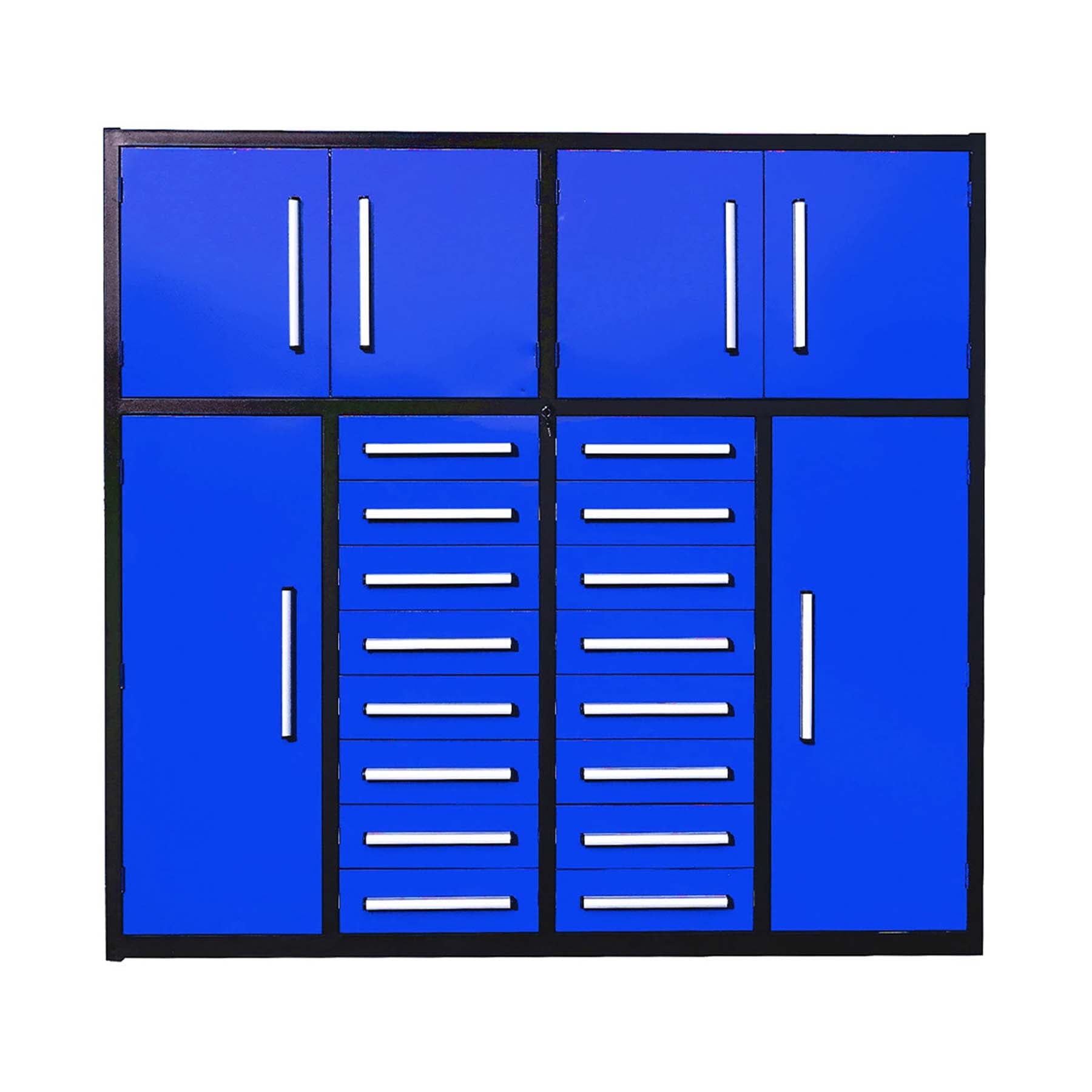 7ft Garage Storage Cabinet with 16 Drawers,Blue - Walmart.com