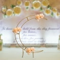 thumbnail image 1 of 7ft Gold Metal Crescent Moon Wedding Arch Stand, Curved Flower Balloon Frame, 1 of 14
