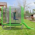 thumbnail image 1 of 7ft Kids Trampoline with Slide, Small Toddler Trampoline with Ladder for Kids, SEGMART Indoor Outdoor Trampoline with Enclosure Net, Spring Pad for Backyard, 1 of 7