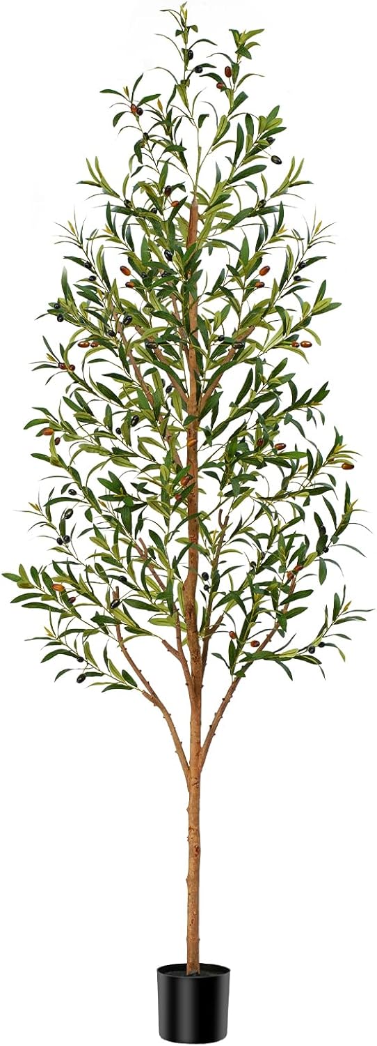 7ft Luxury Artificial Olive Tree - Dense Foliage with Extra Leaves ...