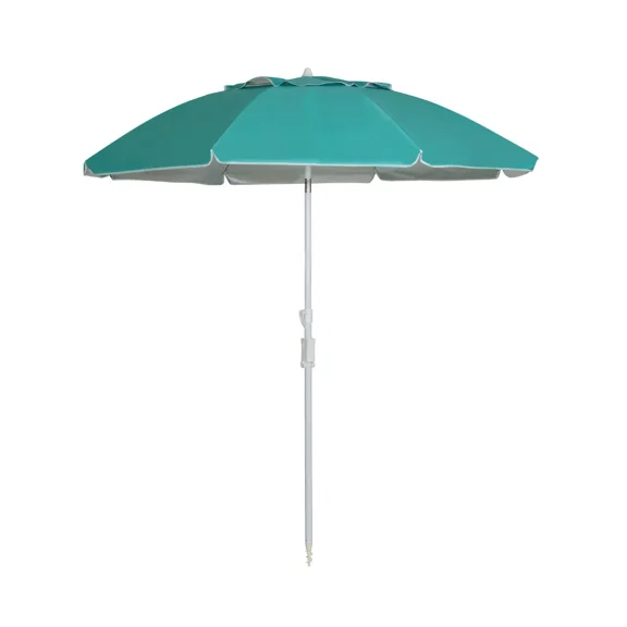 7ft Outdoor Beach Umbrella with Sand Anchor, Tilt and UV50+ Sun Protection, Lightweight & Portable, Perfect for Beach, Camping, Sports, Pool,Gardens and Balcony,Teal