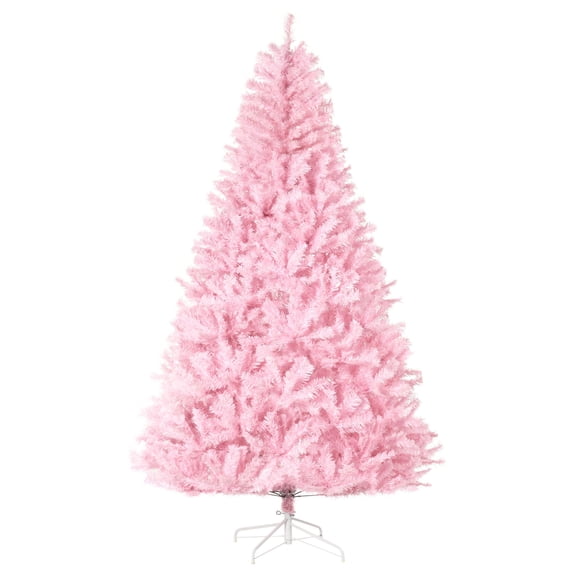 7ft Pink Flocked Christmas Tree with Auto-Open Stand for Indoor Holiday Decorations