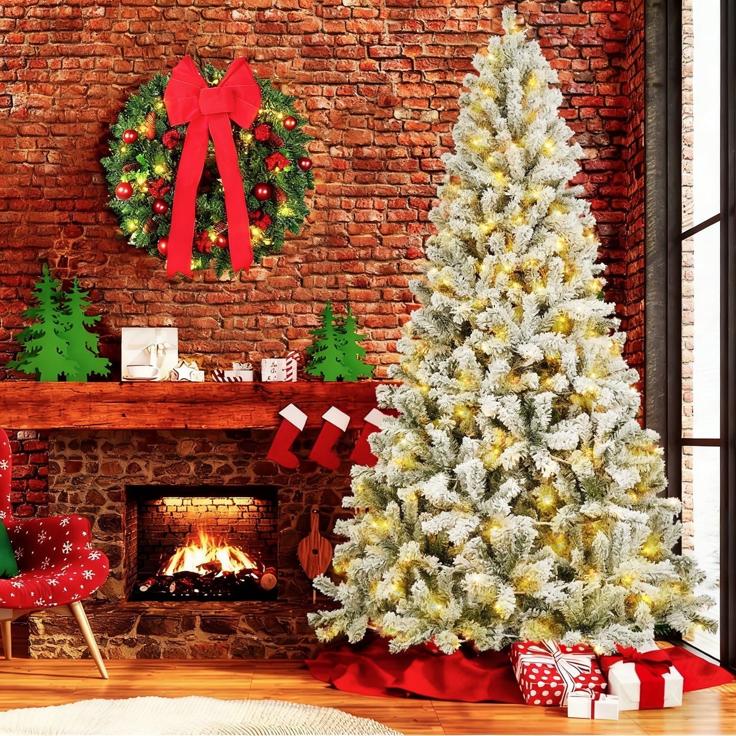 【SEVEN  さま】* christmas tree ❀ ツリー Amazon.com: DREAMADE 7ft Prelit Christmas Tree, Xmas Tree