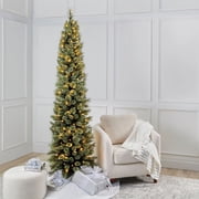 7ft. Pre-Lit Cashmere Pencil Artificial Christmas Tree, Warm White LED Lights by Ashland