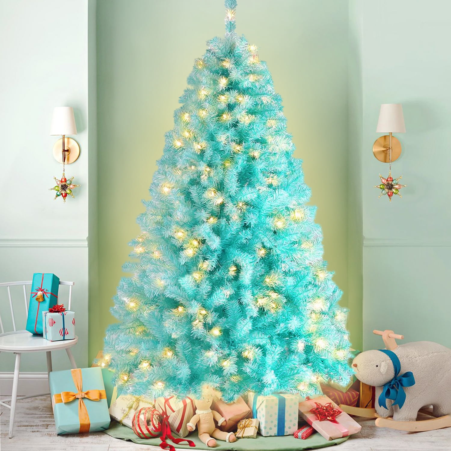 White + Blue Christmas Tree