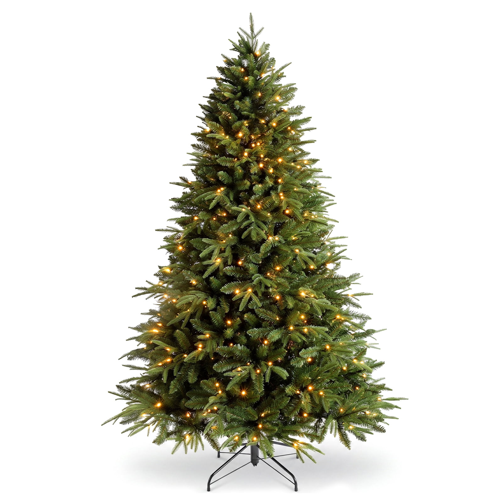 7ft Prelit Artificial Christmas Tree, 1300 PE/PVC Tips, Living Room ...