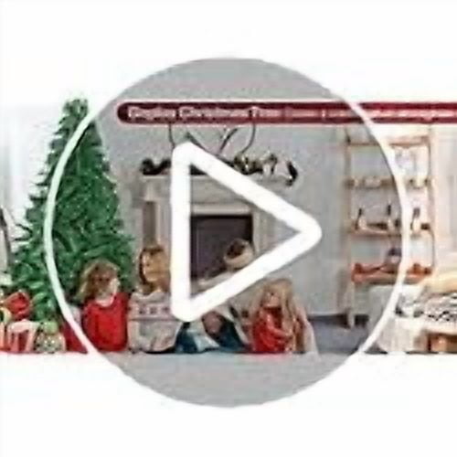 7ft Premium Artificial Spruce Holiday Christmas Pine Tree for Home, Office, Party Decoration with 1000 Branch Tips, Easy Assembly, Red Tree-Skirt, Metal Hinges and Foldable Metal Base (Green)