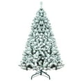 thumbnail image 1 of 7ft Premium Snow Flocked Artificial Christmas Tree with 1064 Tips, Metal Stand, Easy to Assemble, 1 of 8