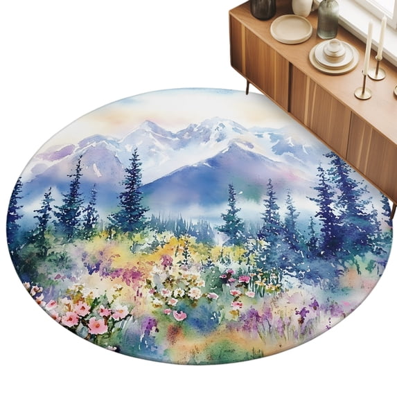 7ft Round Rug Blue Purple Mountains Area Rugs For Living Room Bedroom 7ft-round-rug-blue-purple-mountains-area-rugs-for-living-room-bedroom