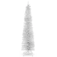 thumbnail image 1 of 7ft Silver Tinsel Slim Artificial Christmas Tree, 1 of 4