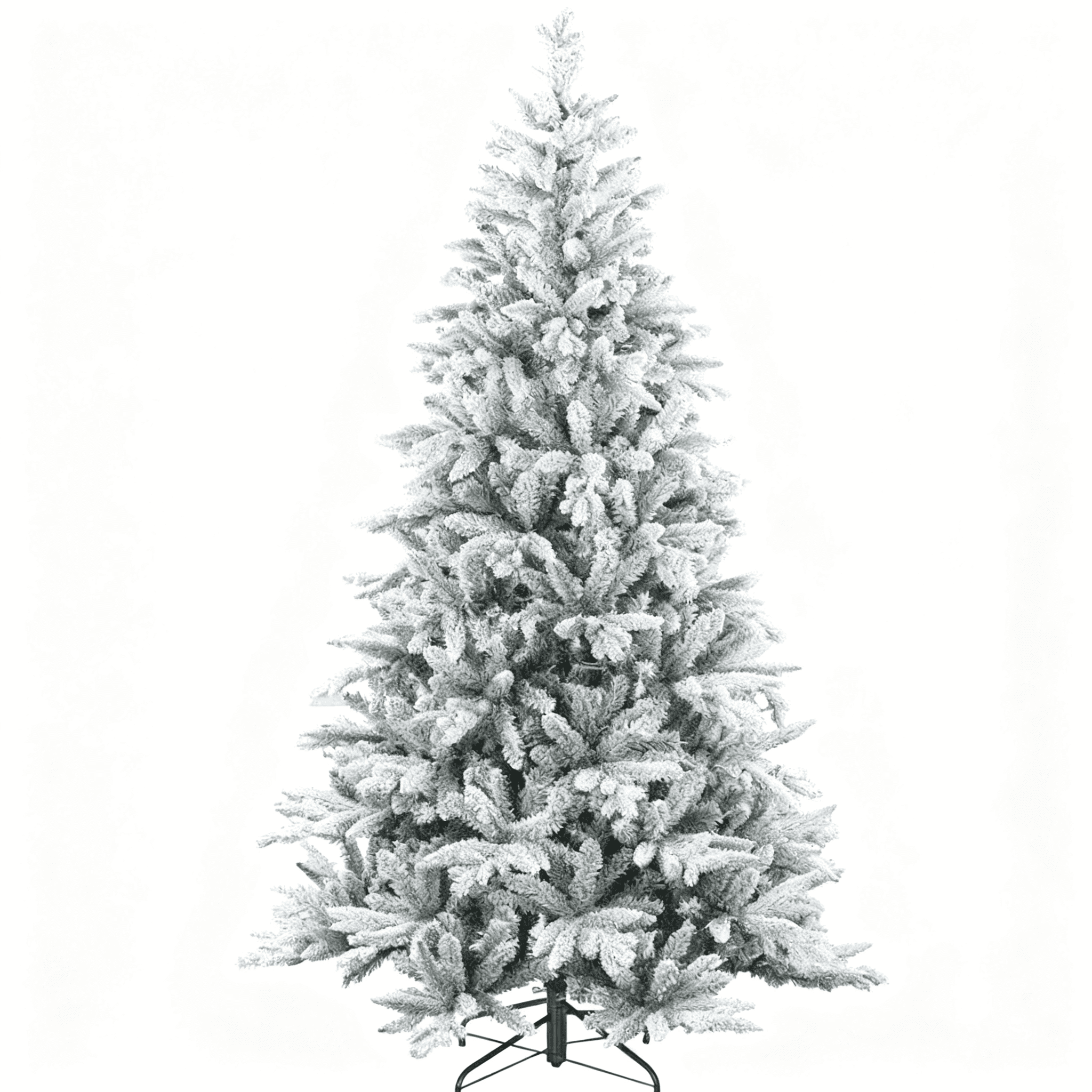 7ft Snow Flocked Full Christmas Tree 1401 Tips Quick Setup Flame Retardant Indoor Holiday Decor