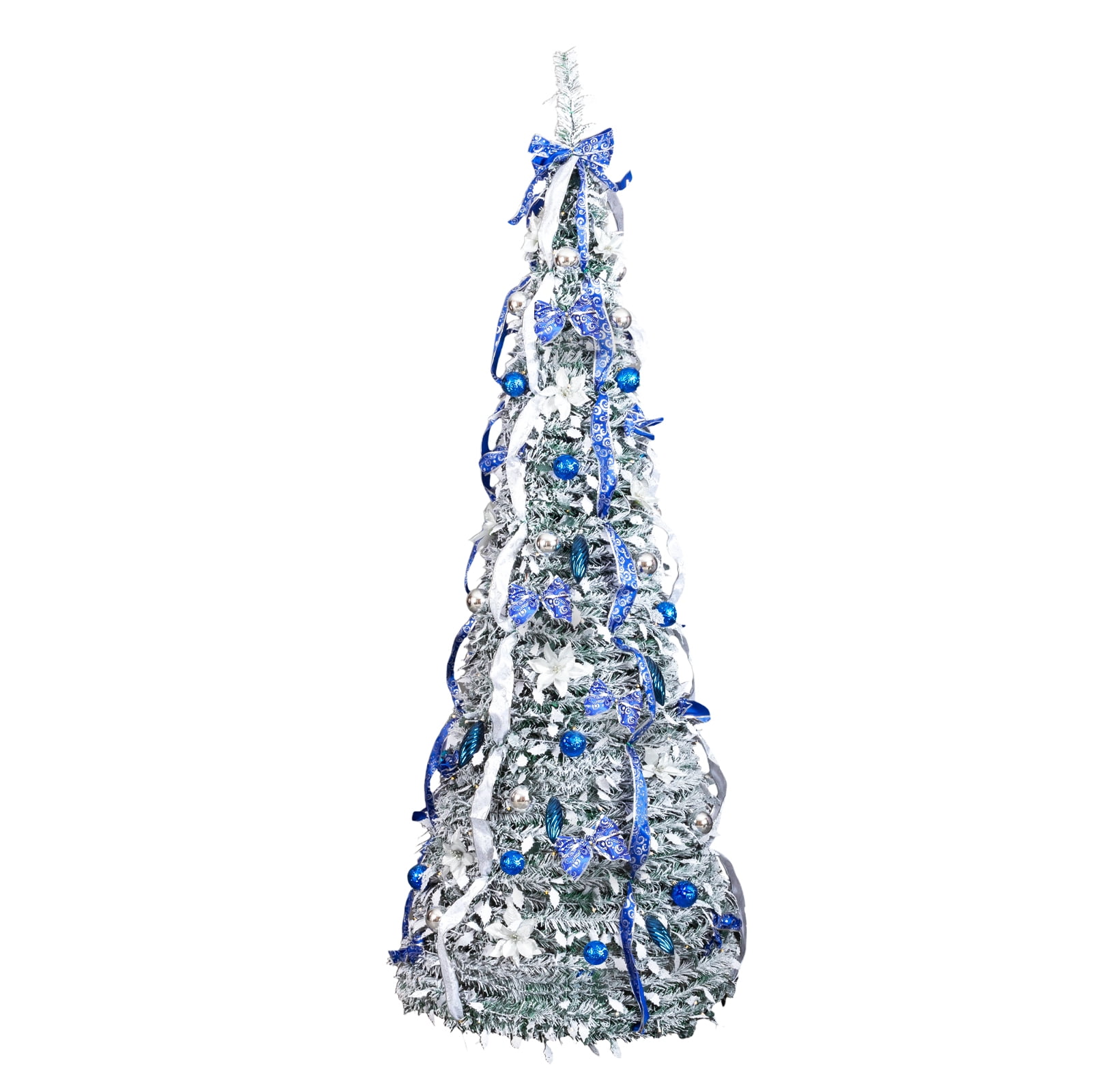 7ft Snow Flocked Pop-Up Christmas Tree with 200 LED Lights 8 Modes