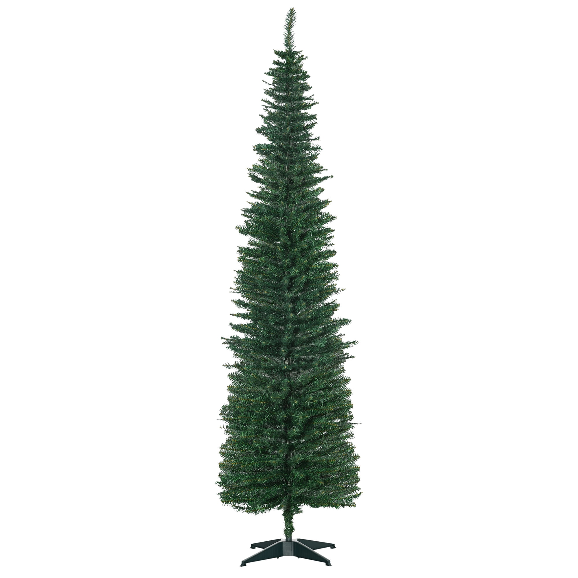 7ft Unlit Pencil Christmas Tree 499 Tips Flame Retardant Small Space Holiday Decor