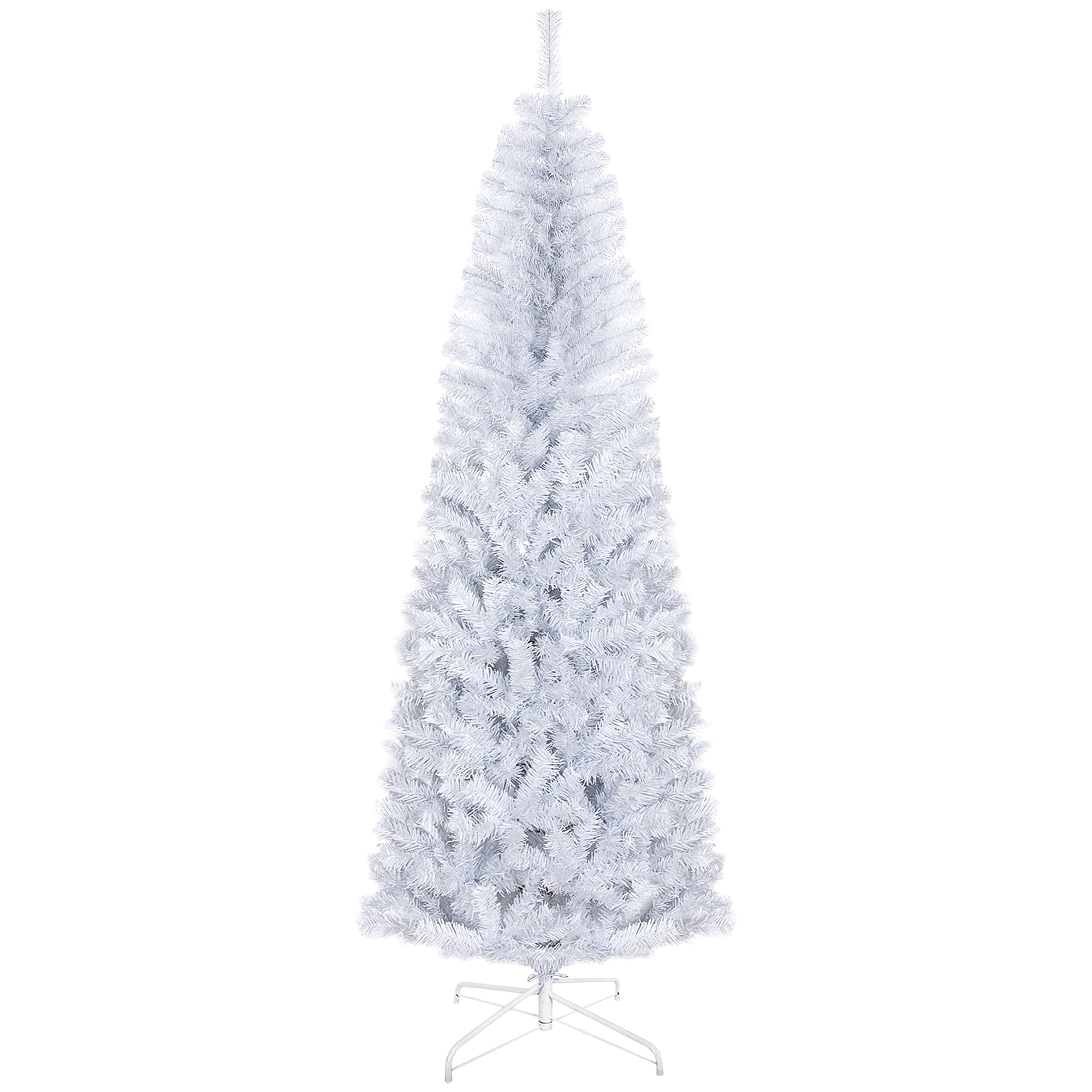 7ft Unlit Pencil Christmas Tree 818 Tips Flame Retardant Small Space Holiday Decor