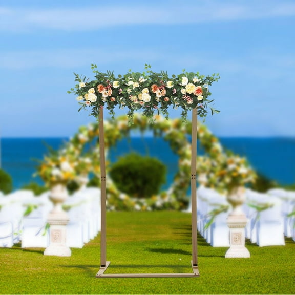 7ft Wood Square Wedding Arch Outdoor Party Backdrop Romantic Frame Arbor Decor