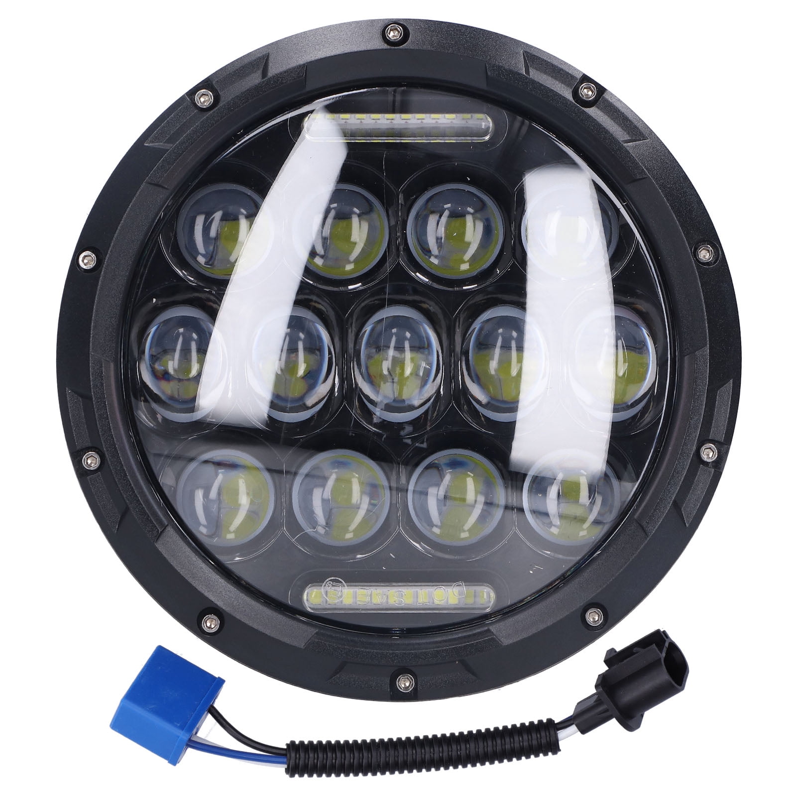 7in 12V LED Motorcycle Headlight 6000K 3000LM Waterproof Headlamp ...