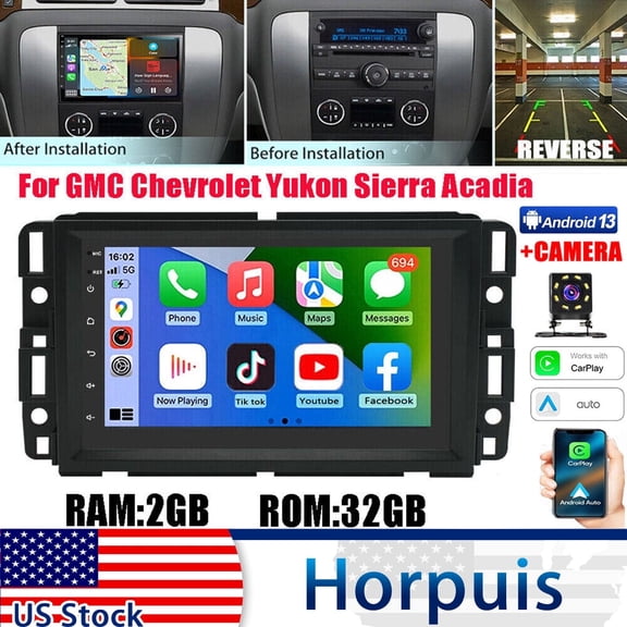 7in Android 13 Car Stereo Compatible for Chevrolet Equinox 2010-2017 (GM Theta) | 4+64GB, Wireless CarPlay & Android Auto, DSP, AHD Camera