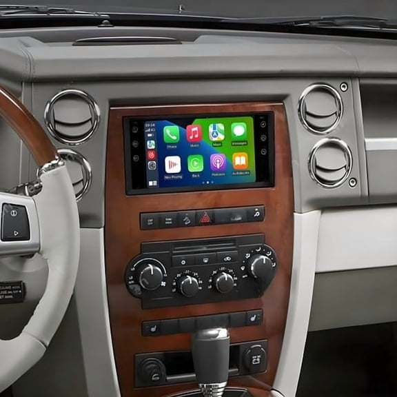 7in Android 15 Car Stereo Compatible for Jeep Commander 2008-2010, 2+64GB, Wireless CarPlay & Android Auto, IPS Touchscreen, GPS, AHD Backup Camera, WiFi/Mirror Link/Bluetooth/SWC