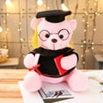 thumbnail image 1 of ​7in White PhD Graduation Bear Plush - Cap & Scroll Stuffed Animal, Academic Gift w/ Diploma Robe (Gift-Ready Packaging)​​ Pink, 1 of 6