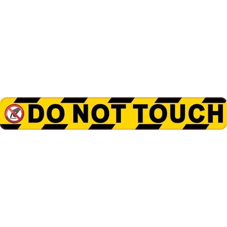7in x 1in Symbol Do Not Touch Sticker Vinyl Business Caution Sig