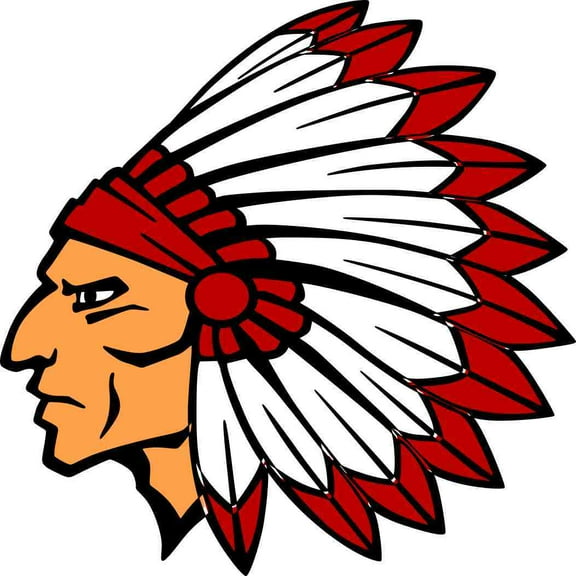 7in x 7in Left Facing Indian Sticker Vinyl Car Truck Window Mascot Decal