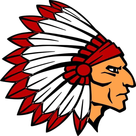 7in x 7in Right Facing Indian Sticker Vinyl Car Truck Window Mascot Decal