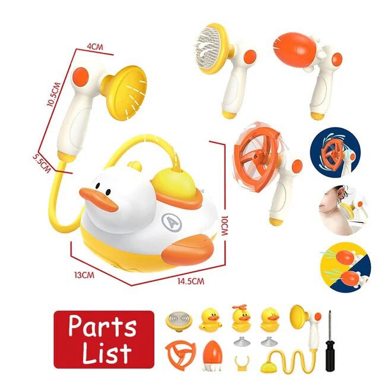 7in1 Baby Bath Toys for Kids Spray Water Bath Toys Electric Duck Baby