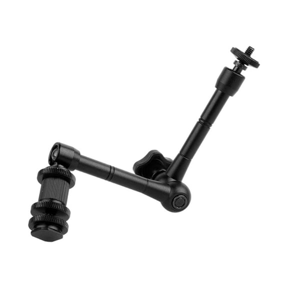 7inch/11inch Articulating Arm with Double Rotate Heads Metal Clamp for Cameras Lights Mount Angles Adjustments